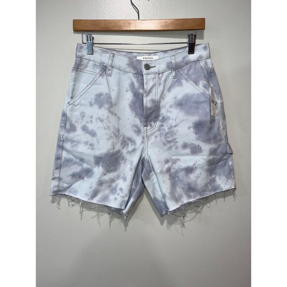 Pacsun Women's Jean Shorts‎ Size 27 Blue Sploch Design, Ink Spot - See Pictures - Picture 1 of 9
